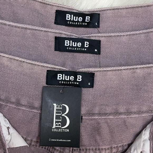 NWT Blue B Collection Brand mauve Shorts denim feel fit XS S M run small - Picture 4 of 7